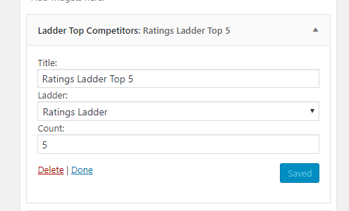 How to configure leader board widget.